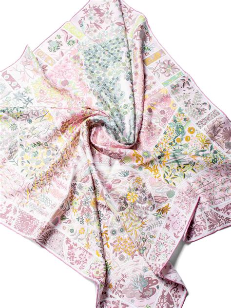 hermes fleurs de giverny|HERMES Silk Fleurs De Giverny Scarf 90 .